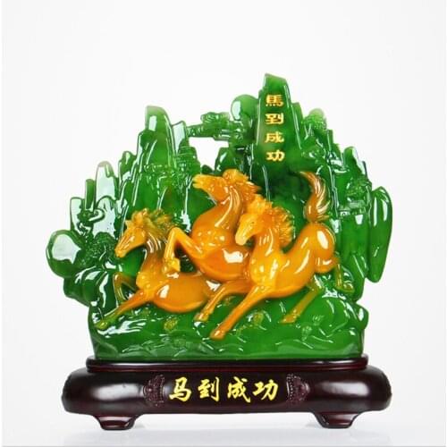 RESIN STATUE HANDICRAFT LIVING ROOM TV CABINET OFFICE DESKTOP ORNAMENTS WEDDING GIFT MODERN 3D FENG SHUI FOUR KINDS OF MODELLN