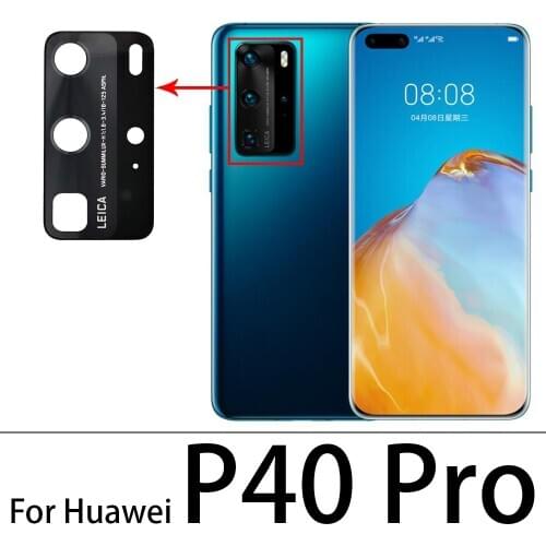 20Pcs/Lot, Back Rear Camera Glass Lens For Huawei P40 Pro Lite With Adhesive