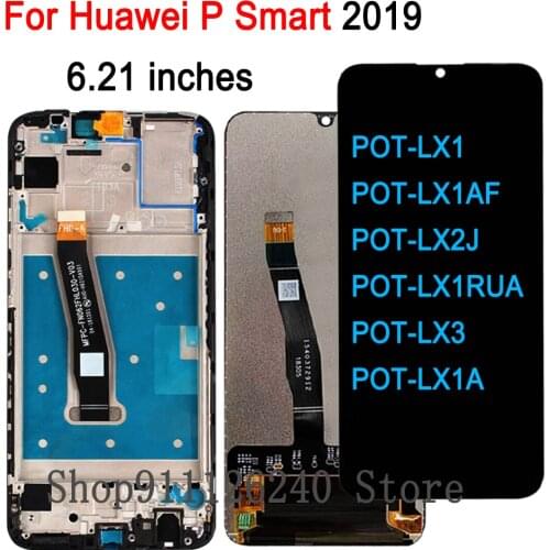 Tested Screen For Huawei P Smart 2019 LCD Display With Touch Screen PSmart 2019 PSmart2019 LCD Frame POT-LX1 LX1AF LX2J LX1RUA