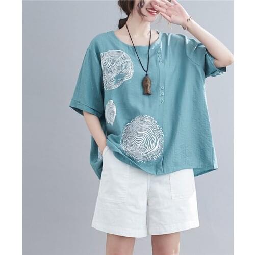 Korea Design fingerprint Girls Street Fashion Loose Summer T Shirts Women Casual T Shirt Tops Plus Size Woman tshirt Tees Shirt