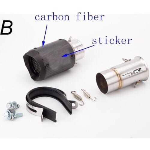Motorcycle Exhaust Carbon Fiber Escape Moto Modified Connection Middle Link Pipe Muffler For Duke Super Duke R GT 1290 2017 2018