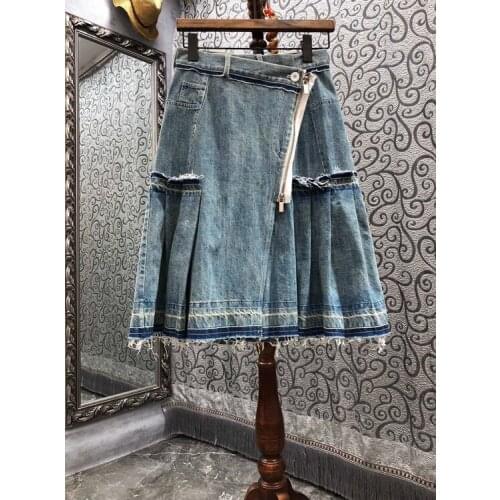 WNSFCOLY Denim Skirts For Women