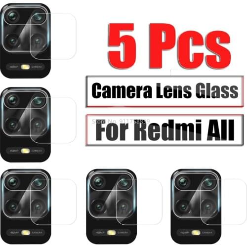 5 Pcs On Xiomi Redmi Not 10 Camera Protective Glass On For Xiaomi Redmi Note 9 Pro Max 10S 9C 9T 9A 9S 10X Camera Protector Film