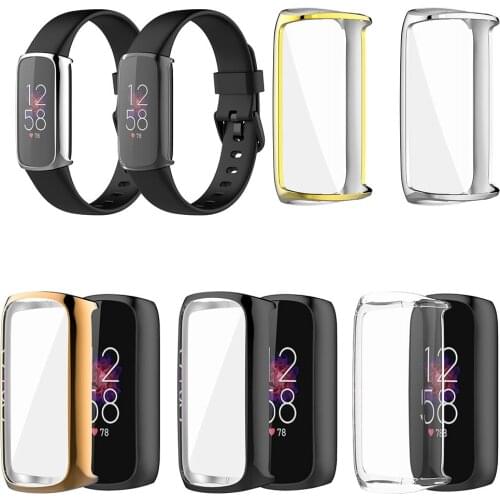 Screen Protection Watch Case For Fitbit luxe Soft Ultra-Thin Tpu clear Protector Cover frame Plating color