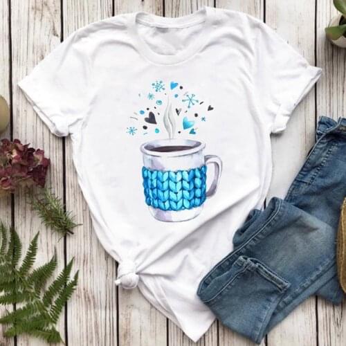 Womens T-shirt 2021 Harajuku Cartoon Graphic Tshirt 90s Girl Streetwear Tops Female Fashion Casual Short Sleeve Femme