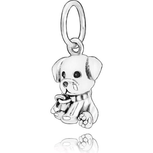 Women DIY Fashion Jewelry 925 Sterling Silver Beads Fit Original Pan Bracelets Labrador Puppy Dog Dangle Charm