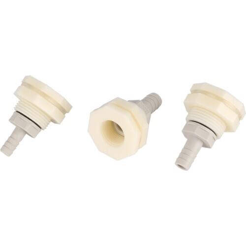 1/2" Thread to 8/10/12mm Drainage Connector Aquarium Fish Tank Adapter Garden Irrigation Water Pipe Joint with Waterstop Tape