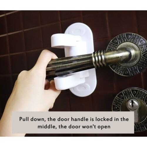 1 Pc Baby Safety Door Lock Door Handle Switch Latch MultiFunction Children Safety Protection Buckle Hardware Locks Baby Safety
