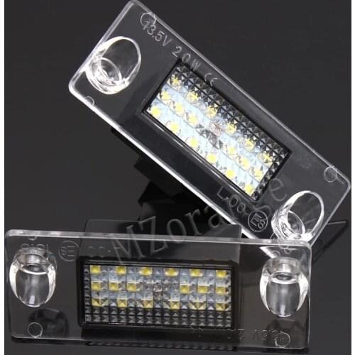 1Pair LED License Plate Lights For Audi A3 A4 B5 96-01 S5 B5 S3/Sportback 97-03 A4/S4 Avant Number Plate Light Car Parts Lamp