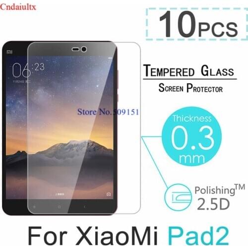 10 PCS 9H Real Tempered Glass For Xiaomi Mi Pad 2 3 7.9" inch Shockproof Premium LCD Clear Tablet Screen Protector Film Guide