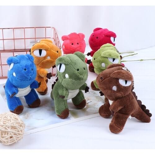 12CM Dinosaur Pendant T-rex Plush Toy Keychain Pendant Plush Stuffed Toy Doll