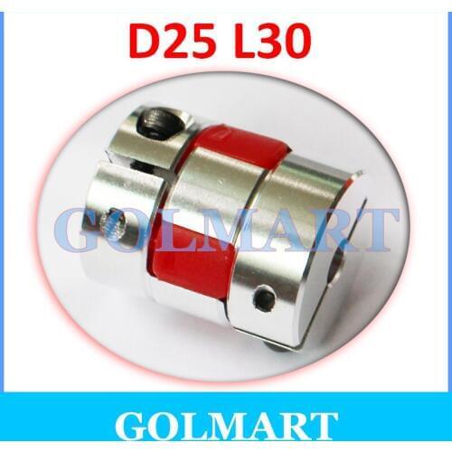 3pcs D25 L30 CNC Flexible Jaw Spider Plum Coupling Shaft Coupler 4/5/6/6.35/7/8/9/9.525/10/12/12.7mm