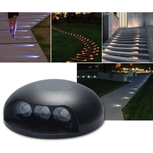 4PCS IP68 Waterproof 2w 3w 6w LED Underground Light Outdoor Ground Garden Path Floor Buried Yard Spot Landscape DC12V AC85V-265V