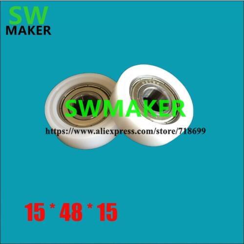 6202 nylon roller bearing, guide pulley, fixed pulley, wear-resisting adhesive wheel, bearing wheel, 15*48*15