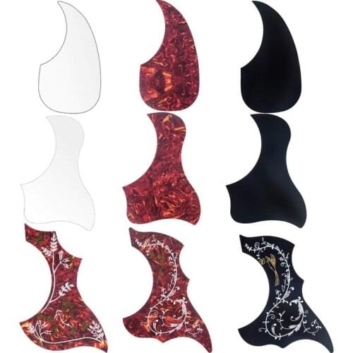 9 Pack Self Adhesive Acoustic Guitar Pickguard Pick Guards Multi-Color And Shape Guitar Pickguard For 40 Inch 41 Inch Guitar