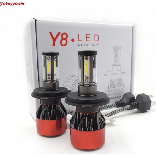 9007 HB5 LED Headlight Bulbs Conversion Kits for Car Replace Kit 160W 18000LM 6000K White Lamps 4-Sided CSP Chips 2 Yr Warranty