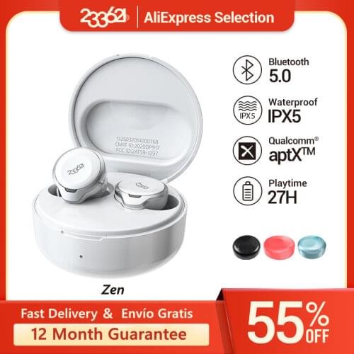 ZEN Qualcomm Chip5124 Bluetooth 5.0 Headphones Active Noise Cancelling 30 Hours Playtime 6 Microphones CVC 8.0 Wireless Earbuds