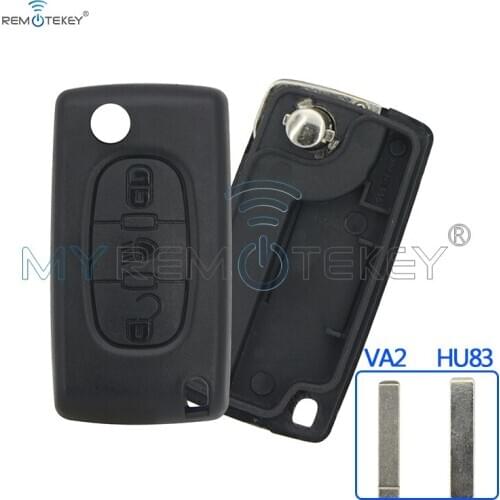 Remtekey HU83 CE0523 3 Buttons middle light button Remote Key Shell Case Fob For Citroen C2 C3 C4 C5 C6 XSARA Car Key Cover Case