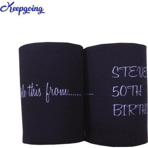 100pcs/lot Promotion Customer Logo Neoprene Stubby Holder Beer Can Picnic Cooler Bags Can Holder Drink Sleeve For Wine