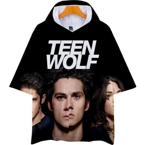 Teen Wolf 3D Print Men/women Hooded T-shirt Funny Tshirts Summer Short Sleeve Hoodies T Shirt Casual Harajuku Tshirt Tops