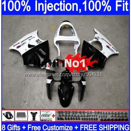 Injection For KAWASAKI 600CC ZZR600 ZX600CC 05 06 07 08 76MC.163 ZZR-600 ZZR 600 CC 2005 2006 2007 2008 Fairing White Black