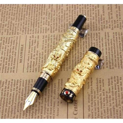 JINHAO metal fountain pen unique design High quality dragon pens luxury school office supplies free shipping 008