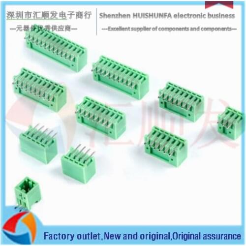 KF2EDGR-2.5-2P/3P/4P/5P/6P/7P/8P-12P curved needle socket pluggable terminal block