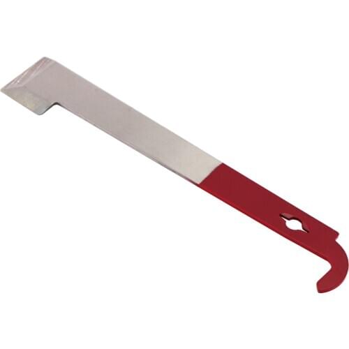 Red 27cm Stainless Steel Bee Hive Tool J Shape Hook Bee Frame Lifter And Scraper Beekeeping Equipment Scraping Knife Tool