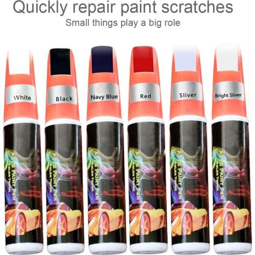 Colorful Car Paint Repair Pen Scratch Repair Pen Paint Repair Red Black White Silver Gray Paint Touch Pen Waterproof Universal