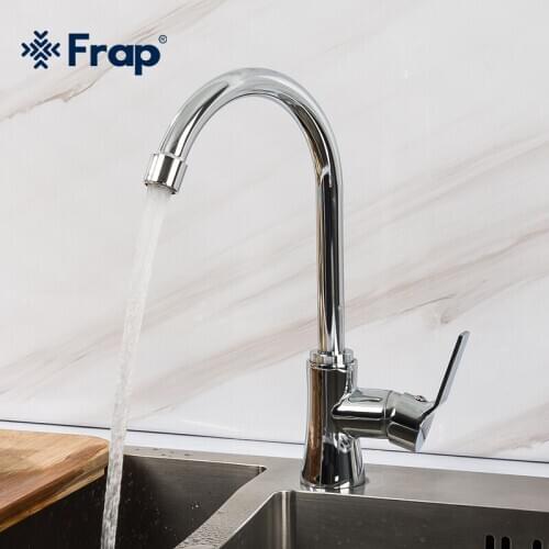 Frap Kitchen Faucet 360 Degree Swivel Solid Brass Kitchen Mixer Cold and Hot Kitchen Tap Single Hole Water Tap F40563