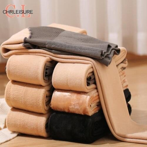CHRLEISURE Women Winter Leggings High Waist Tummy Control Butt Lift Leggings Keep Warm Thick Legging Velvet Pants