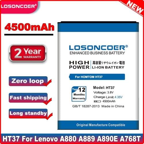 LOSONCOER 4500mAh HT37 Good Quality Battery For HOMTOM HT37 Pro Battery Phone Batteries
