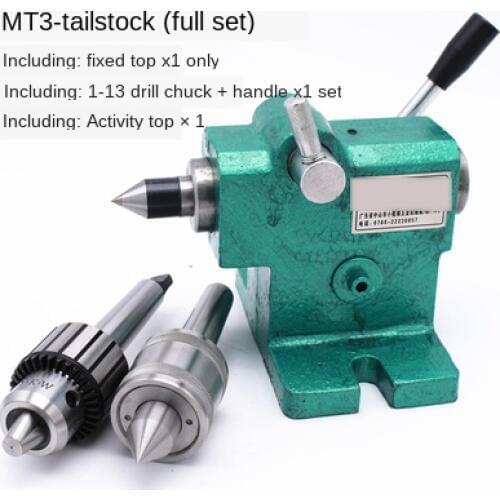Small lathe tailstock assembly woodworking simple fast retractable beads machine DIY thimble activity top spindle tail