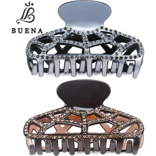 Fashion Hollow Hair Clip Japan and South Korea New Hollow Full Diamond Gripping Clip Ladies Hair Clip