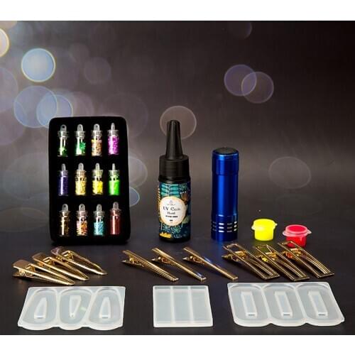 Barrette Hairpin Silicone Mold kit Making Hair Stick Mould Jewelry Pendant Resin Craft bobby pin