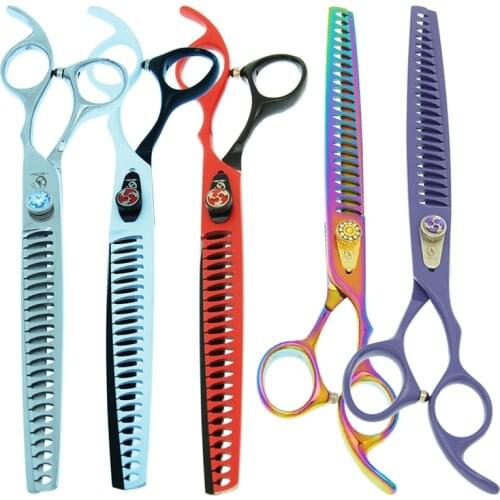 Meisha 8 inch High Quality Pet Grooming Scissors Professional Dog Cat Fish Bone Thinning Shears Puppy Hair Trimming Tool B0059A