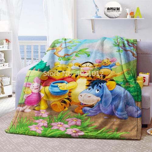 Disney Winnie the Pooh Baby Blanket Adult Throw Quilt Thick Home Textiles Student Dormitory Office Air Conditioning