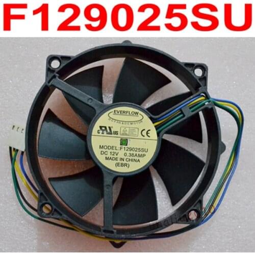 F129025SU 9025 90/80mm x 25mm 12V 4Pin 0.38A Round CPU Fan Cooler radiator For Computer Cooling