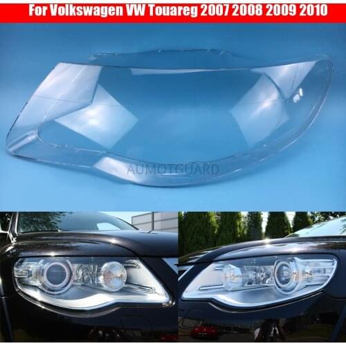 Headlamp Lens For Volkswagen VW Touareg 2007 2008 2009 2010 Car Headlight Cover Clear Replacement Auto Head Light Shell