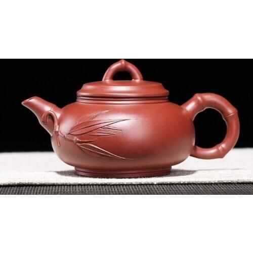 Ore Mud Dahongpao Yixing Teapot Master Handmade Bamboo Kung Fu Kettle Creative Teaware Send Gift Box