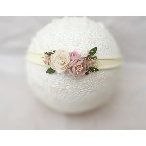 Blush Pink Flower Skinny Headband