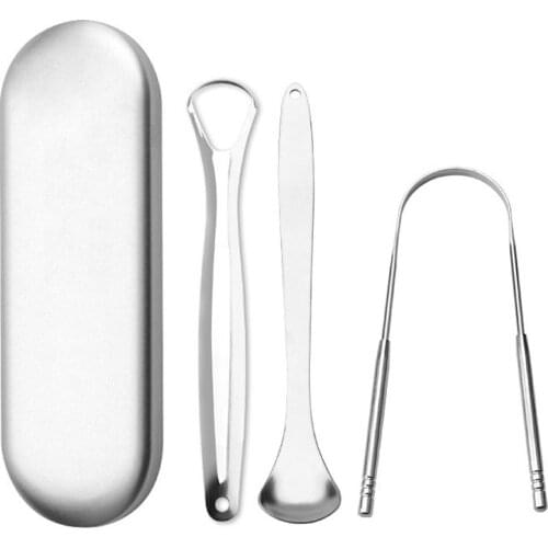 Adult Tongue Scraper Stainless Steel Tongue Cleaner Oral Hygiene Cleaning Tool Stainless Steel Tongue Cleaner