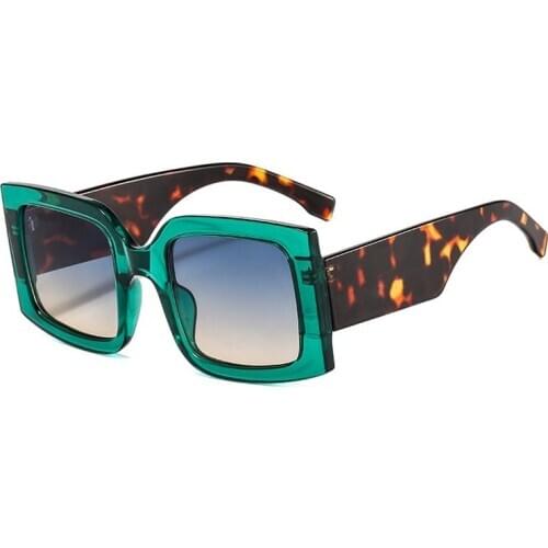 Retro Color Square Sunglasses Women Brand Oversized Sun Glasses Men Vintage Square Shades Lady Oculos zonnebril UV400