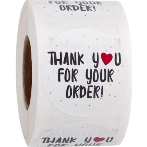 Thank you for ordering store gift label stickers 500 PCS/roll label stickers