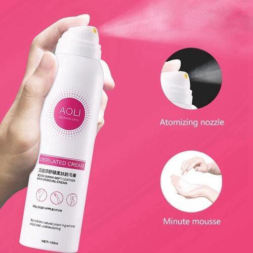 150ml Painless Hair Removal Spray Depilatory Cream Foam Mousse In Spray Bottle Smooth Skin Body Hair Removal Cream Dropshipping