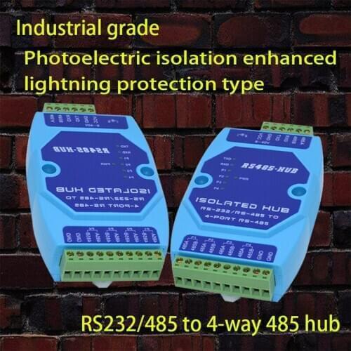 Industrial grade photoelectric isolation 4-way RS485 concentrator sub sharer 485 splitter 485hub one in four out