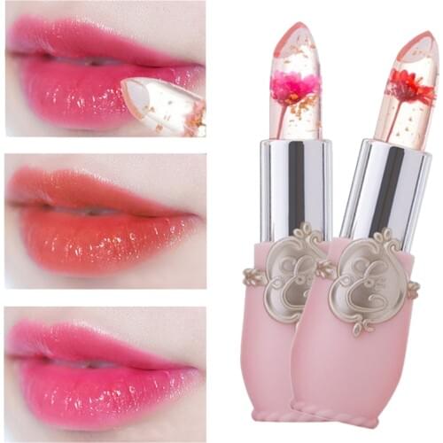 Waterproof Long-lasting Flower Lipsticks Transparant Cosmetics Magic Temperature Color Changing Moisturizer Pink Lip Blam Makeup
