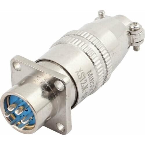 XS12JK-6 AC 250V 3A 6P 12mm Thread Square Socket Male Female Aviation Connector