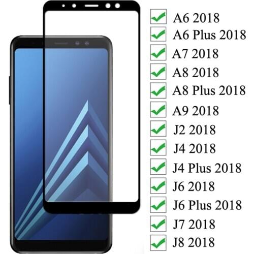 9D Protective Glass On the For Samsung Galaxy A6 A8 J4 J6 Plus for samsun J2 J8 A7 A9 Tempered Glas Screen Protector