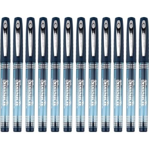 12pcs BAOKE 0.5mm Doctor Gel Pen Refill Large Capacity Blue Black Ink Pen Writing Gel Pens Stationery for School Office Supplies
